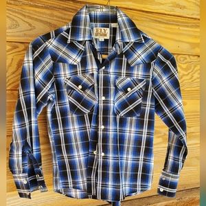 Classic Ely Cattleman western cowboy pearl snap size small